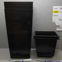 GarveeLife 30 in Tall Planters Set of 2, OutdoorIndoor Black Planter Pots, High Front Porch Planter Pots With Drainage HolesWater Level Monitor Movable Wheels Inner Bucket, Automatic Watering,Black