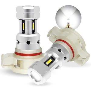 PHINLION 3800 Lumens 5201 5202 LED Fog Light Bulb Super Bright CSP PS19W PS24W 12085 12086 Car Truck Fog Bulbs DRL Daytime Running Lights Lamps, 6000K Xenon White