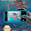 Lanhiem Magnetic for iPhone 16 Pro Max Case, IP68 Waterproof Dustproof Case, [Compatible with Magsafe] [Built-in Screen Protector] Full Body Heavy Duty Rugged Phone Cover 6.9 inch, Blue/Clear