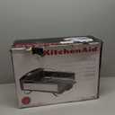 KitchenAid Large Capacity Full Size Rust Resistant Dish Rack with Angled Drain Board and Removable Flatware Caddy, Light Grey