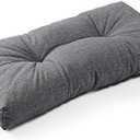 SUNROX LokGrip Non Slip Tufted Memory Foam Bench Cushion, FadeShield Water Resistant Durable Thicken Outdoor/Indoor Bench Seat Pads 30x14x4 inch, Heather Black