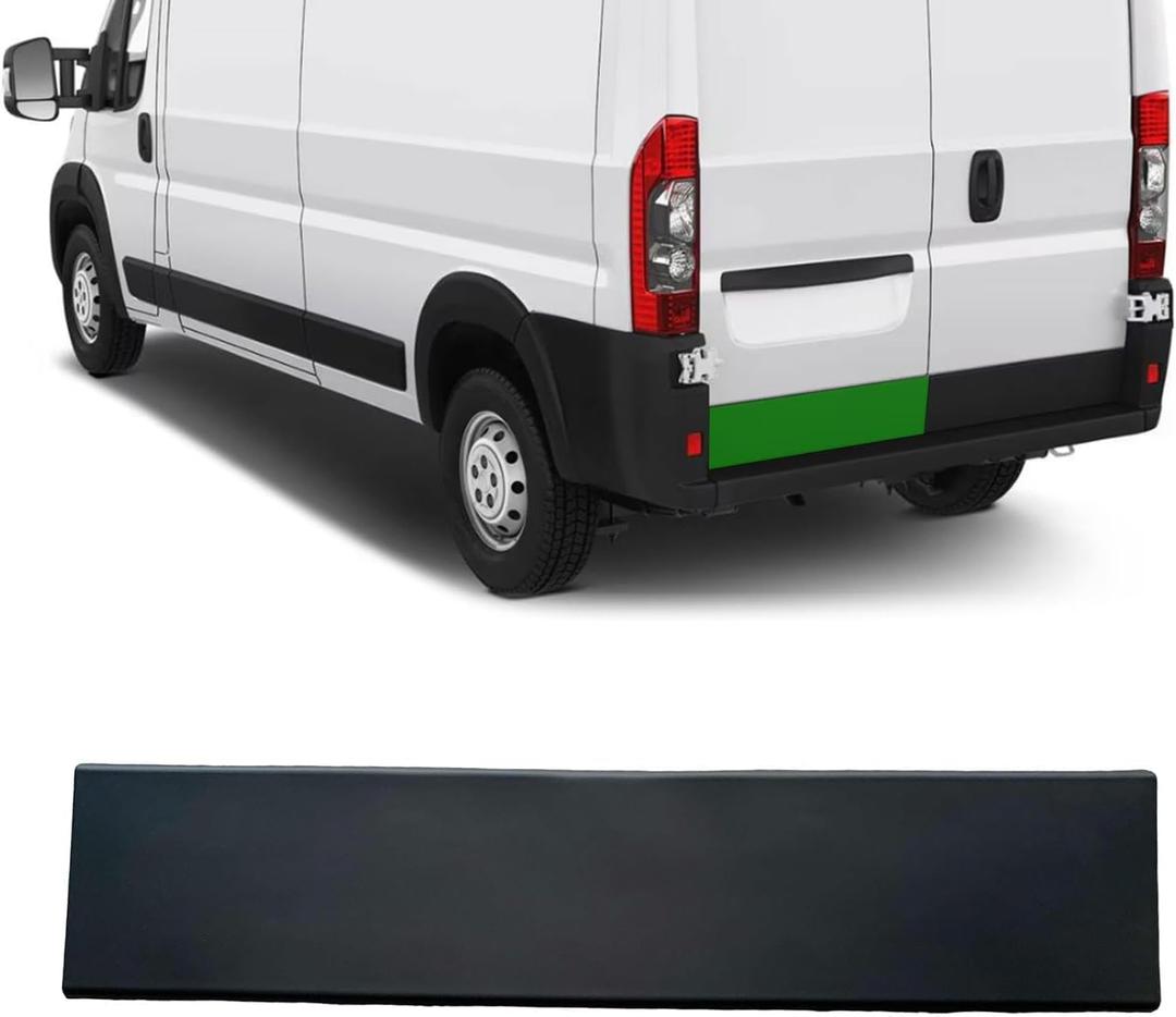 Rear Door Trim Back Door Molding Panel Trim Exterior Barn Door Plastic Trim Cover Fits for Ram Promaster 1500 2500 3500 Cargo Van 2019 2020 2021 2022 2023 2024 1ZT57JXWAB (Left Side, Black)
