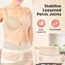 3 in 1 Postpartum Belly Support Recovery Wrap - Postpartum Belly Band, After Birth Brace, Slimming Girdles, Body Shaper Waist Shapewear, Post Surgery Pregnancy Belly Support Band (Classic Ivory, M/L)