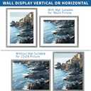 Hongkee 22x28 Frame Set of 2, Rustic Grey Wood Style - Display 18x24 Picture Frame with Mat or 22 x 28 Poster Frame without Mat, Wall Mounting Horizontal and Vertical
