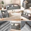 Oversized L-Shaped Covers for Couches L Shaped Couch Cover Blanket 2 Piece Sectional Couch Covers L Shape Sofa Covers Washable L Shape Deep Grey 71"x118"& 91"x134"