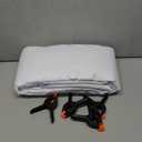 10X20ft White Photo Backdrops for Photography, LCUIRC Two Rod Pocket Backdrops Curtain for Parties, Polyester Background with 4 Clamps for Product Protrait Photoshoot or Parties Decoration