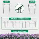 Breeze Touch 8 Pack Plant Support Stakes, 16 Inch Plant Stakes for Outdoor Plants, Peony Cage with 15 Pcs Green Lables, Peony Cages and Supports, Peonies Support Cages Flower Stakes for Plants