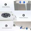 5 Gallon Fuel Cell Aluminum Polished with Cap Level Sender Silver