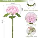 Waipfaru 21" Real Touch Hydrangea Artificial Flowers with Long Stem & Leaves, Full Latex Faux Hydrangea Flowers for Home Decor Party Floral Arrangements Wedding Bouquets Centerpieces(Pink, 3Pcs)