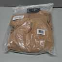 CHARTOU Women's Summer Linen Elastic Back Buttoned Swing Midi A Line Skirt (Brown, M)