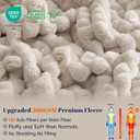 PHF Luxury Soft Fleece Blanket Queen Size, No Shed No Pilling, 380GSM Fluffy Cozy Throw Blankets for Bed, 90"x90", Lightweight Warm Bedding for Home Decor, Ideal Gift for Women, Oak