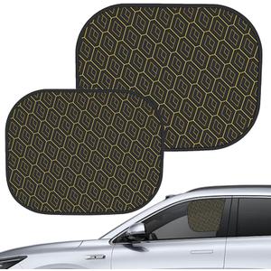 2Pcs Side Automotive Window Sunshades Car Window Sun Blocker Static Cling Uv Blocker for Sedan Rv Truck Road Trip Haves (Back Row)