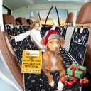 TGWF Dog Seat Cover - 60/ 40 Split Rear Seat Pet Cover - 6 in 1 Configurations, Protector Mat and Trunk Cargo Liner for SUV, Truck or Car, Paw & Bones, Premium Cover, Xtra Thick Material Construction