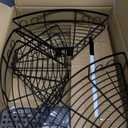 Corner Shower Caddy Tension Pole: Rustproof Stable 4-Tier Bathroom Organizer Shelves for Bathtub Shampoo Storage - 47-121 Inch Quick Install Adjustable Standing Rack with Soap Rack - Black