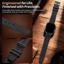 LETOID Leather Band Compatible with Apple Watch Ultra 3 /Ultra 2 /Ultra 49mm 46mm 45mm 44mm Bands, Women Men Vintage Genuine Leather Strap for iWatch Series 11 10 9 8 7 6 5 4, SE 3 2 1, Ultra 3 2 1 (Retro Black)