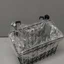 AVLA 2 Pack Over The Cabinet Door Organizer, Grid Storage Baskets with Hooks, Metal Wall Hanging Basket Holder Rack, Wire Kitchen Sink Organization Bin for Bathroom Shampoo, Body Wash