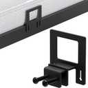 6-Pack Non-Slip Mattress Grippers for Metal Bed Frame, Heavy Duty Mattress Gaskets, Adjustable Anti-Slide Brackets, Black Includes Screws & Allen Wrench