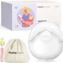 Nuliie 2 PCS Silicone Breast Milk Collectors for Breastfeeding Leak-Proof, 3oz/90ml Portable Milk Catcher, BPA-Free Soft Breast Shell, Wearable Manual Breast Pump for Newborns Essentials