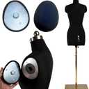 Female Sewing Mannequin, Size 6 Professional Dress Form for Display and Tailor Design,Sewing Mannequin Foam Body for Pinning.Height Adjustable Torso with Stable Metal Base. (Black, 6)