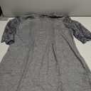 Women's Fashion Summer Pleated Button lace Half Sleeve T-Shirt V-Neck Solid Color Casual Tunic top Medium