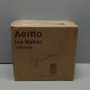 Aeitto Ice Maker Countertop 26lbs/24H, Ice Machine 8 Ice Cubes Ready in 6 Mins, 2 Sizes of Bullet Ice Portable Ice Makers with Basket & Scoop, Auto Self-Cleaning for Home/Kitchen/Office Stainless
