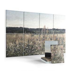 Wall Art Acoustic Panels,70''47''Sound Absorbing Panels-8-Pack with 60 Adhesive Tabs, Decorative Sound Absorbing Panels for Living Room and Recording Studio, Offices-Champ Fleuri