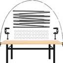 12ft Adjustable Balloon Arch Stand Kit for Different Table Sizes Party Backdrop Decoration Tool,High Strength Glass Fiber Pole for DIY Party Wedding Birthday Baby Shower Kids Decorations