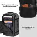 ECOHUB Travel Backpack 18x14x8 Spirit Airlines Personal Item Bag Carry On Backpack 13 Pockets Large Work Casual Daypack for men Airline Approved Waterproof Gym Backpack with Charging Port, Light Grey