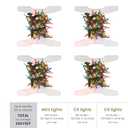 ZOBER Christmas Light Storage Reels - Christmas Light Organizer with 4 Plastic Wheels - Fits 200 Mini Lights Per Spool, Lights Storage - Strong & Durable Material - Stitched Reinforced Handles - Red