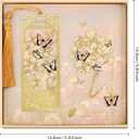 3 x 2pcs Bookmark Butterfly Flower Theme Pretty Book Marks Set with Bookmarks for Women, Cute Book Markers for Writers, Kids, Teens, Men Readers, Reading Accessories Gifts for Book Lovers (Yellow)