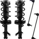 KUIPERAUTO Front Struts Assembly Sway Bars Links Kit Compatible for 2007-2014 Honda CR-V CRV 2.4L 4PCS 272491 272492 K750297 Coil Spring Shock Absorber & Stabilizer Sway Bar