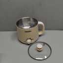 Dezin Electric Pot, 1.6L Ramen Cooker, Hot Pot Electric Stainless Steel, Multifunctional Cooker for Egg, Pasta, Soup, Porridge, Oatmeal with Temperature Control and Keep Warm Function (1.7 Quarts, Beige)