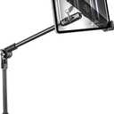 woleyi Anti-Theft Locking Car or Truck Seat Rail Tablet Mount, Heavy Duty Car Floor Tablet Security Holder with 360° Rotation Foldable Arm for iPad Pro 13 Air, Galaxy Tab, Fire, Surface, 9-14" Devices