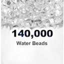 FALAMON 140,000 Clear Water Gel Beads, Water Gel Beads for Vase Filler, Christmas Decoration, Wedding Centerpiece, Floating Candles, Planting, Floral Decorations