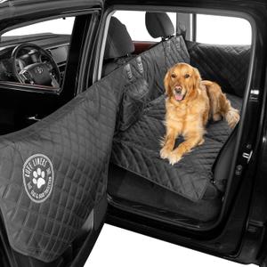 Ruff Liners Medium Back Seat Extender for Dogs, Black  As Seen on Shark Tank  Hard Bottom Platform for Cars, SUVs & Mid-Size Trucks, 400lb Support, Waterproof  Rigid Back Seat Cover for Dogs