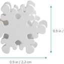 EXCEART 50Pcs Christmas Snowflake Buttons for DIY Crafts White Wooden Snowflake Buttons Embellishments Christmas Tree Ornaments for Winter Party Craft Sewing Home Decor