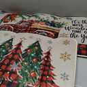 Drydiet 3 Pcs Christmas Kitchen Rug and Mats Red Black Buffalo Plaid Winter Kitchen Floor Mat Anti Fatigue Non Slip Vintage Gnome Xmas Tree Truck Throw Rug for Home Office Bathroom Farmhouse Decor