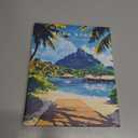 Bora Bora Travel Print Poster Canvas Wall Art Vintage Home Room Decor Framed Mural 8x10inch 20x25cm