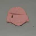 Camptrace Toddler Baby Winter Hat Warm Fleece Lined Knit Kids Hat with Earflap Infant Newborn Pom Beanie Knit Cap Girls Boys (6-24 Months, Pink)