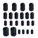 Ferrite Ring Core Cable Clips Set, 22 Pieces, EMI RFI Noise Suppressor, 5 Sizes 3.5-13mm, Black