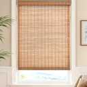 LazBlinds Cordless Bamboo Roller Shades, 40" W x 70" H, Squirrel