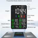 RENPHO Smart Scale for Body Weight, Weight Scale with 7-in-1 Large Display for BMI, Body Fat, Muscle Mass, 13 Body Composition, High Accurate Bluetooth Scale, 500lbs, 11.8", Elis 2XL