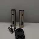 Salt and Pepper Grinder Set Electric,Rechargeable Salt and Pepper Shakers Stainless Steel with USB C Dual Charging Base,Upgraded Large Capacity,Adjustable Coarseness,LED Light,Ideal for Mom