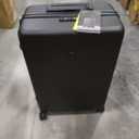 LEVEL8 Large Suitcase with Wheels, Checked Luggage, Lightweight Luminous Textured Tsa Approved Medium Hardside Large Luggages, 24 Inch, Black