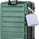 KYME Luggage Sets 3 Piece Hardshell 20"/24"/28" Suitcase with Wheels Hardside Suitcase Set with TSA Lock Large Travel Luggage Set for Men Women Green