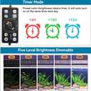hygger Aquarium LED Light Fish Tank Full Spectrum Lighting with 24/7 Day-Night Cycle Mode & Auto On/Off Timer, 7 Color Options, Dimmable, Extendable Bracket for 48~54in Tank Plant Lights