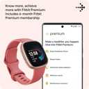 Fitbit Versa 4 Fitness Smartwatch with Daily Readiness, GPS, 24/7 Heart Rate, 40+ Exercise Modes, Sleep Tracking and more, Pink Sand/Copper Rose, One Size (S & L Bands Included)