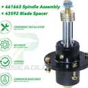461663 Spindle Assembly Scag with 43592 Cutter Blade Spacer Replace 46631 46400 46020 43294 41001 41007 for Scag MAG III SCR42-25CH STZ52-20KH STHM-23CV SCZII-72V Scag 61 40 42 48 52 72 Decks