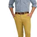 Izod Men's American Chino Flat Front Straight Fit Pant (36W x 34L, Khaki)