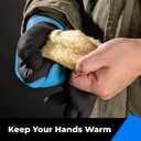 Toolant 100% Waterproof Gloves Bulk Pack, 3 Pairs, Winter Work Gloves for Extreme Cold, Touchsreen, Warm Gloves for Freezer, Fishing and Gardening, with Grip, Blue, X-Large